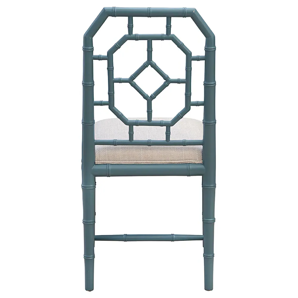 Dalma Dining Chair - Light Blue, Mahogany