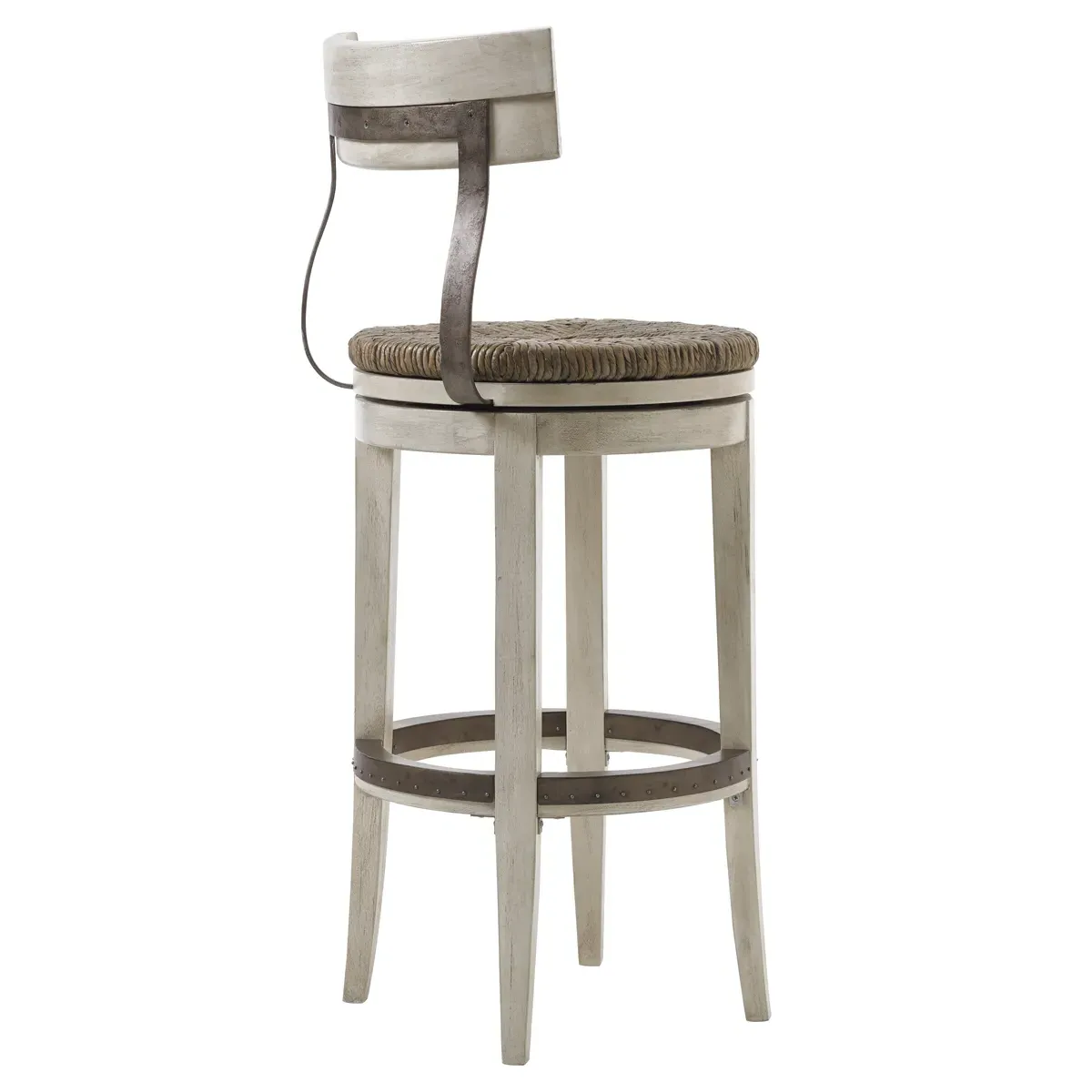 Dalton Bar Stool with Swivel - Light Grey, Rush