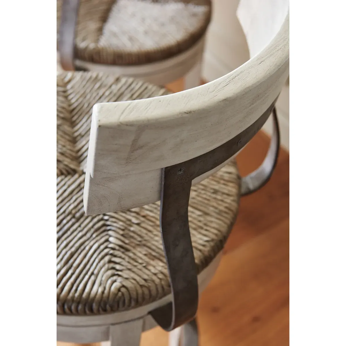 Dalton Bar Stool with Swivel - Light Grey, Rush