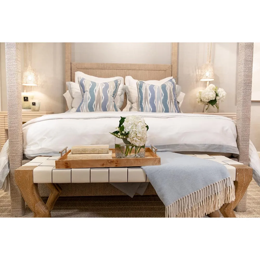 Damian Coastal Beach Wood Tray - Beige