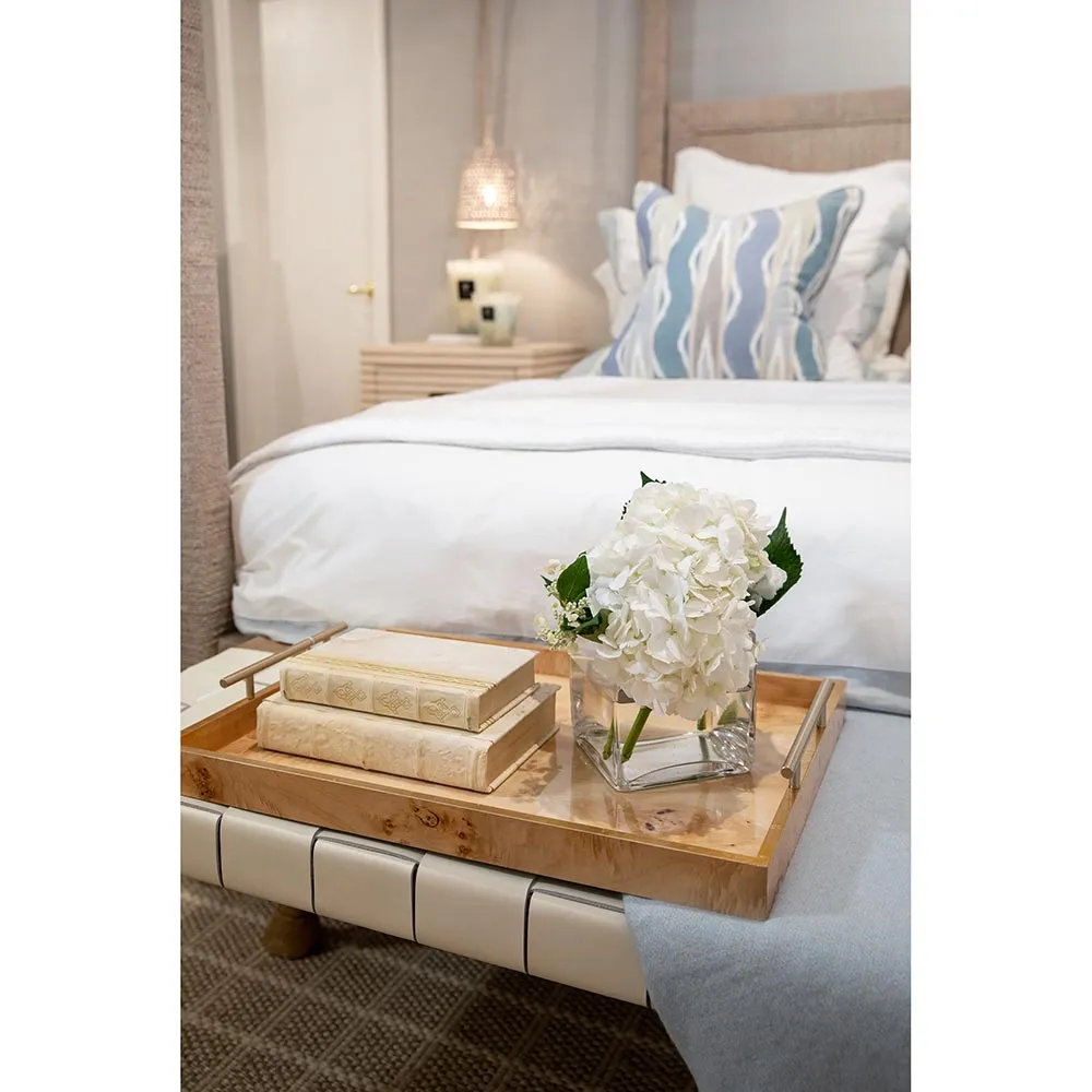 Damian Coastal Beach Wood Tray - Beige