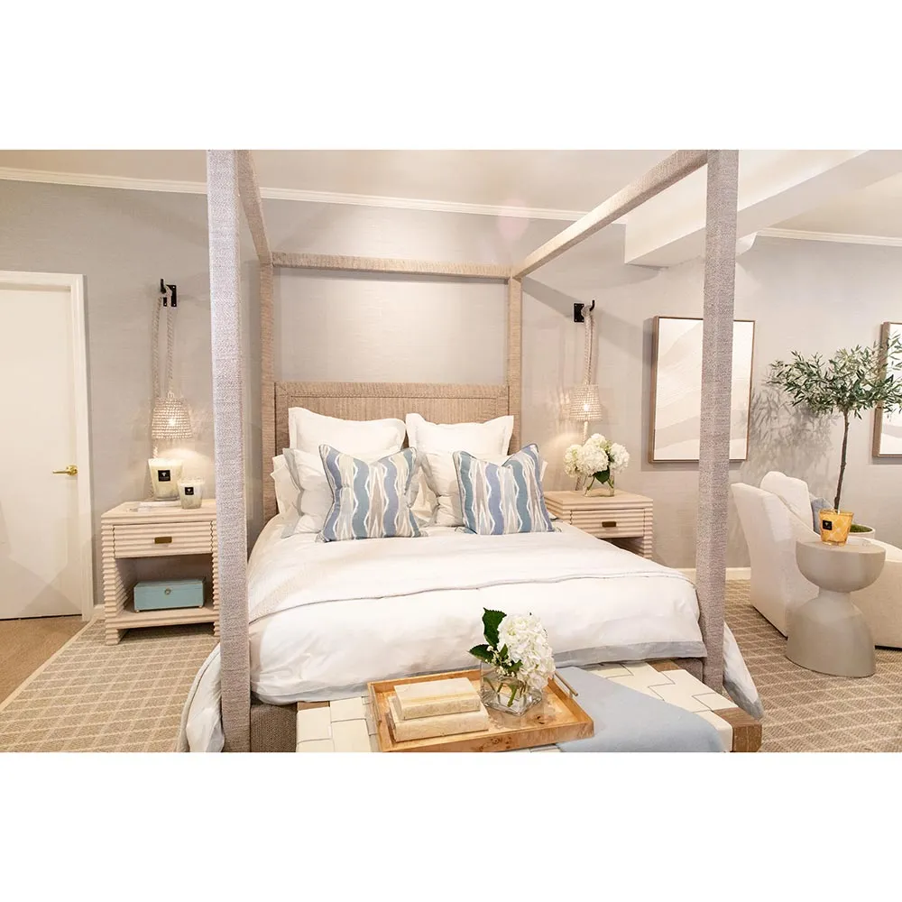 Damian Coastal Beach Wood Tray - Beige