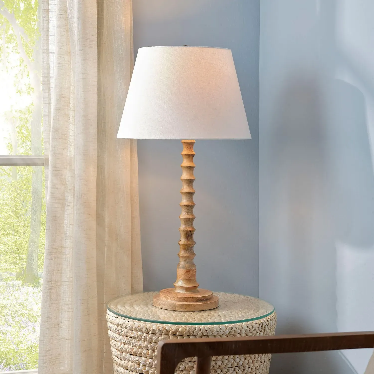 Dammara Buffet Table Lamp - Brown, Mango Wood