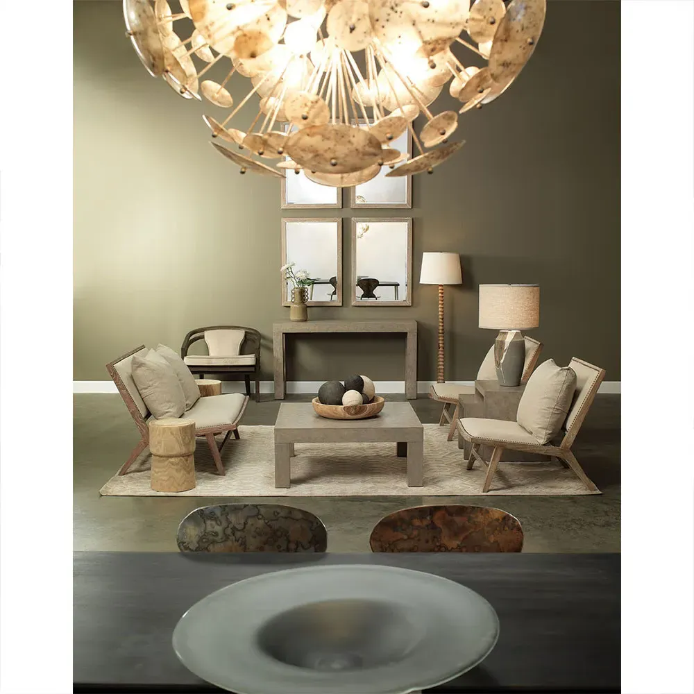 Dammara Column Floor Lamp - Brown, Mango Wood