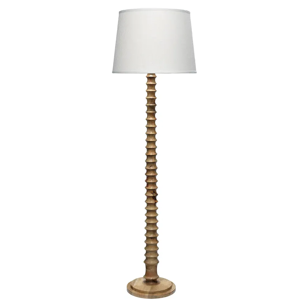 Dammara Column Floor Lamp - Brown, Mango Wood image