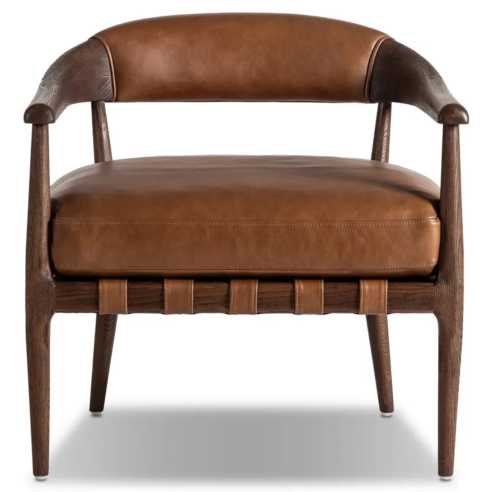 Dane Arm Chair - Chestnut, Leather