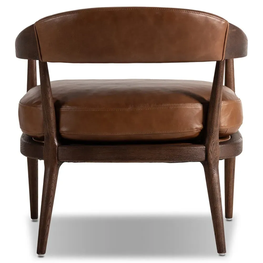 Dane Arm Chair - Chestnut, Leather