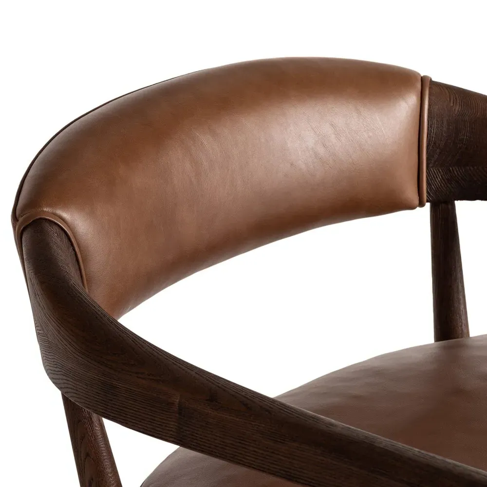 Dane Arm Chair - Chestnut, Leather
