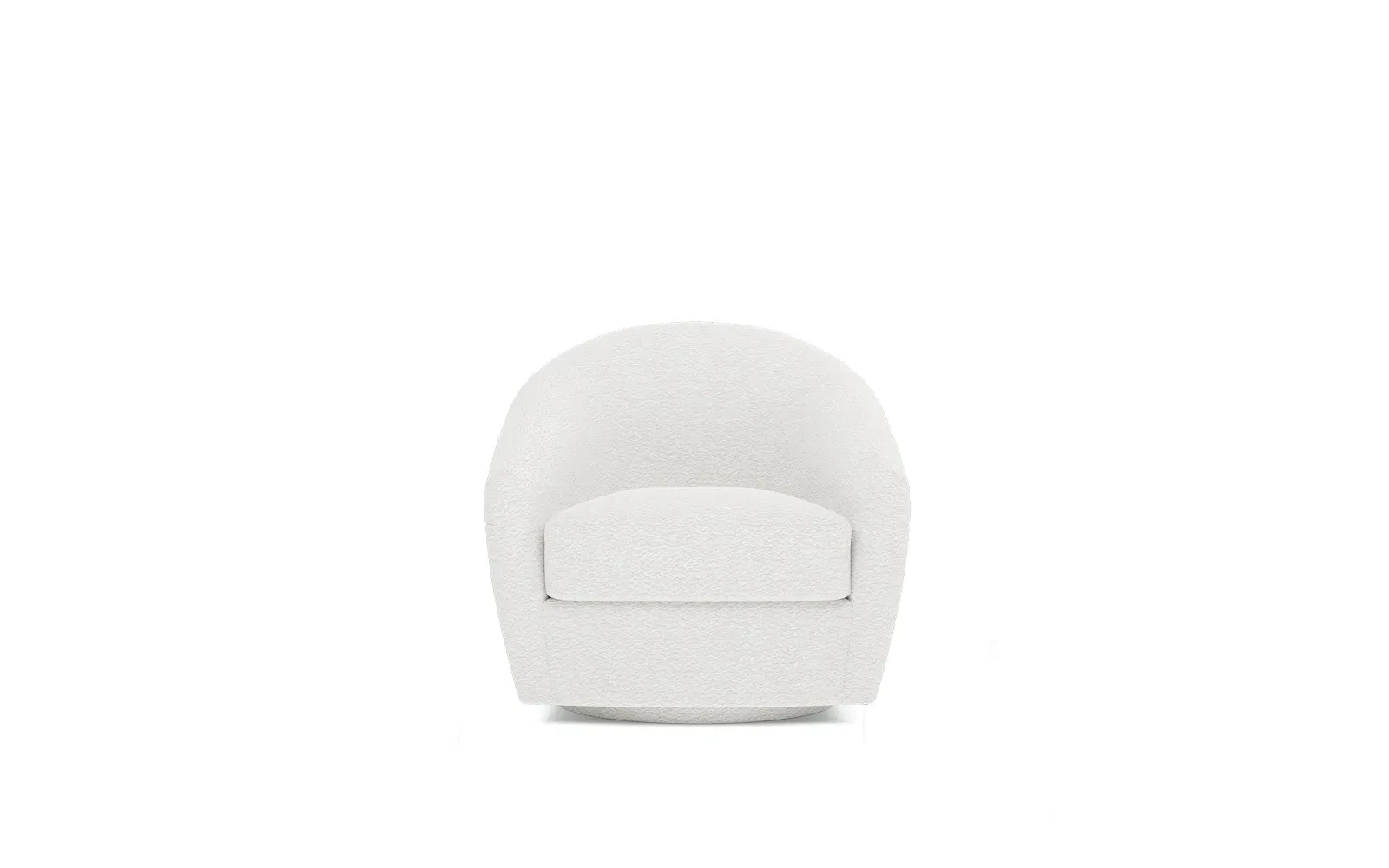 Dania Swivel Chair - White Lamb