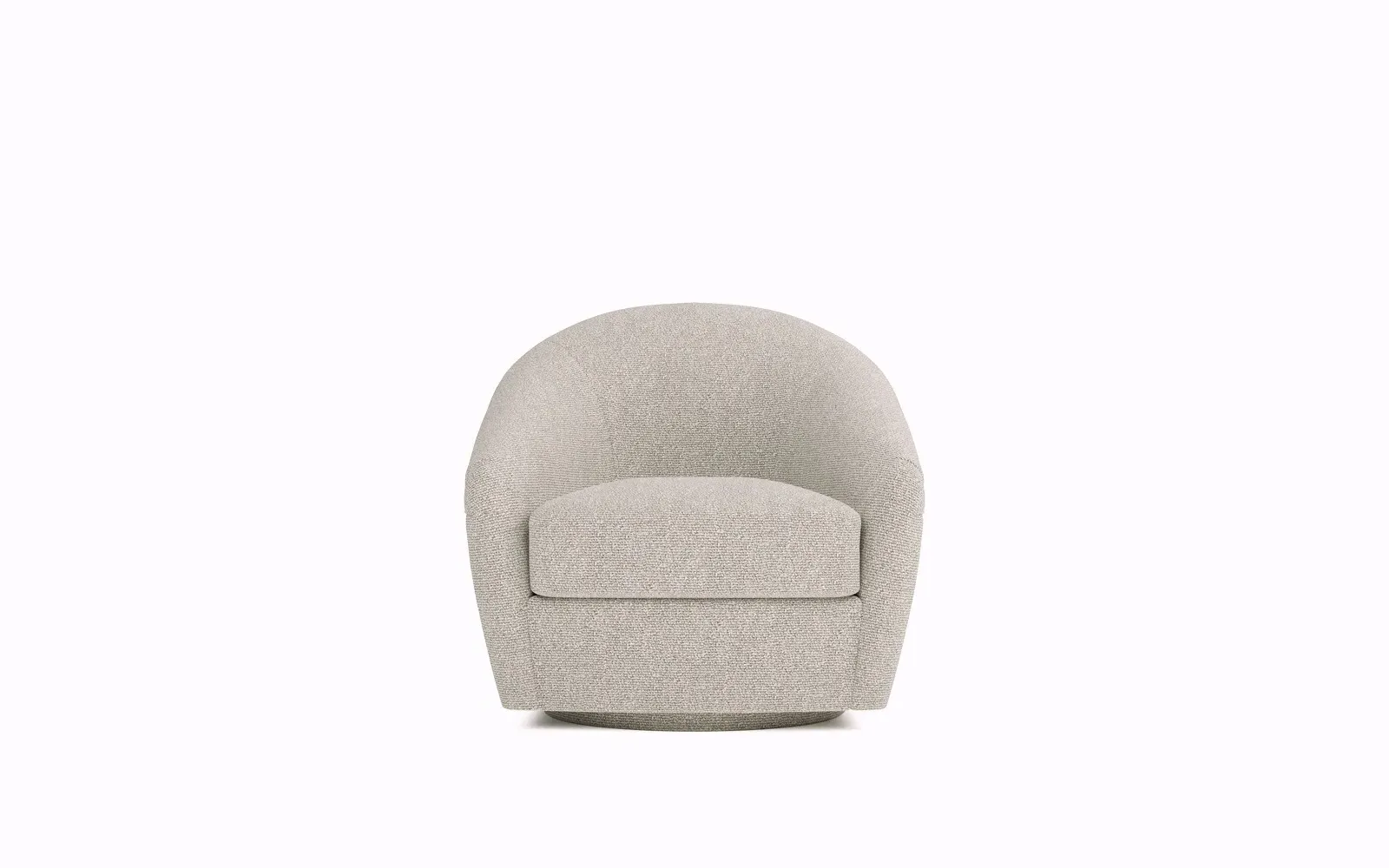 Dania Swivel Chair - White Lamb