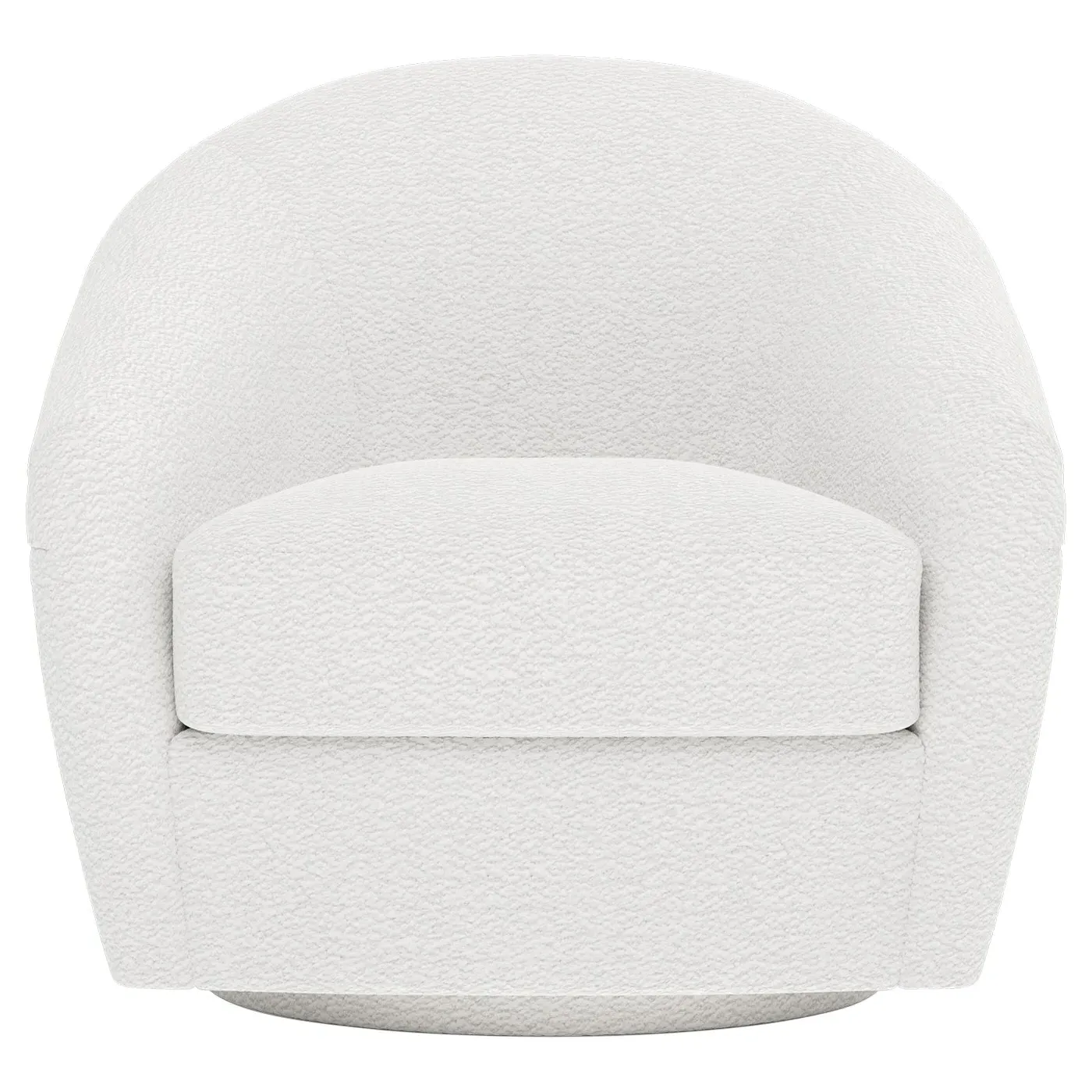 Dania Swivel Chair - White Lamb