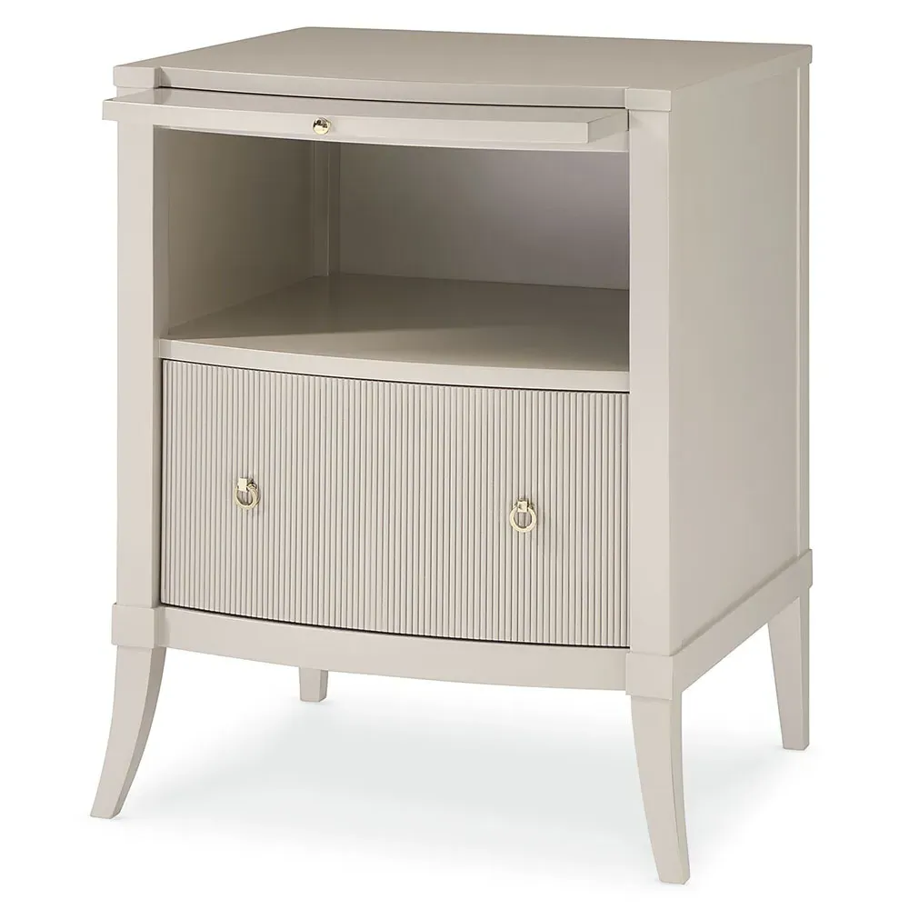 Danica 1 Drawer Nightstand - Cream, Birch Wood