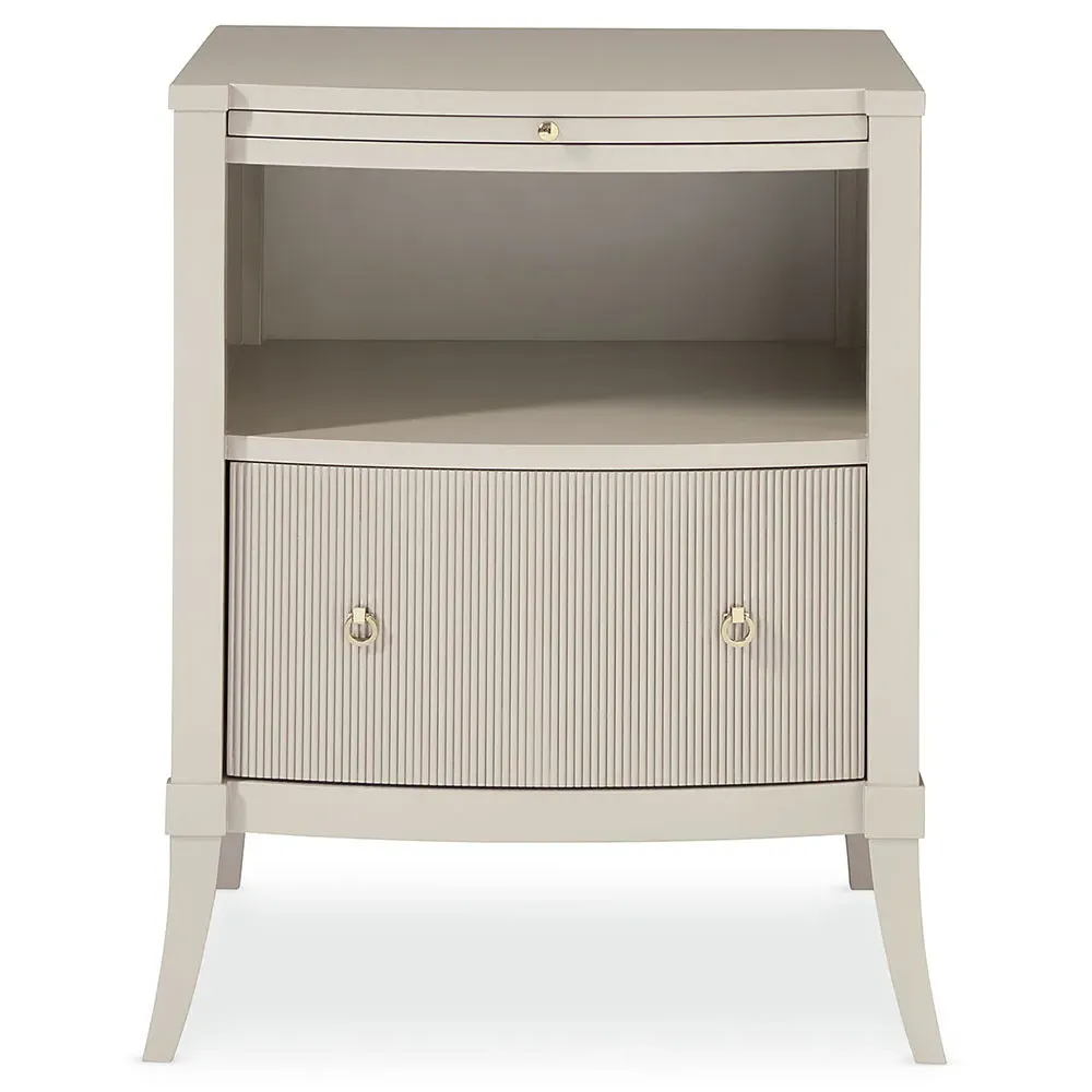 Danica 1 Drawer Nightstand - Cream, Birch Wood