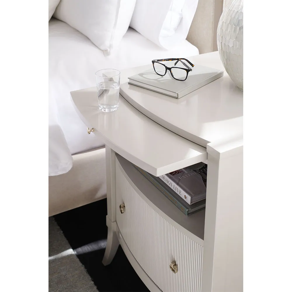 Danica 1 Drawer Nightstand - Cream, Birch Wood