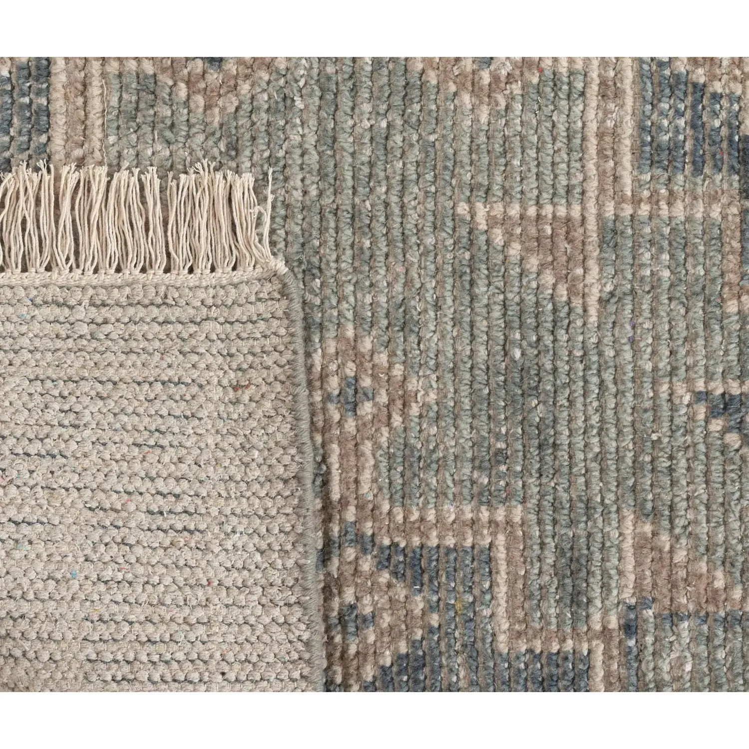 Danica Medallion Patterned Hand Knotted Rug - Blue, Wool