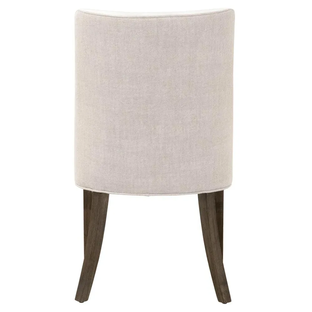 Daniel Dining Side Chair Set of 2 - White, Brown Wood