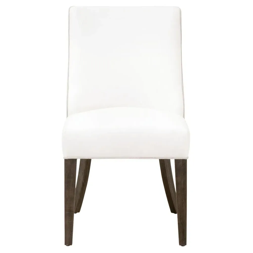 Daniel Dining Side Chair Set of 2 - White, Brown Wood image