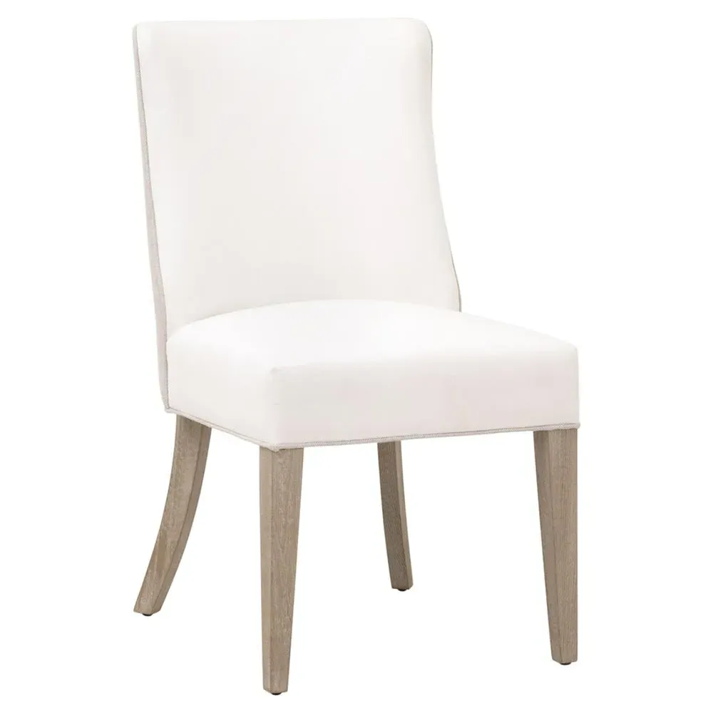 Daniel Dining Side Chair Set of 2 - White, Natural Grey Wood