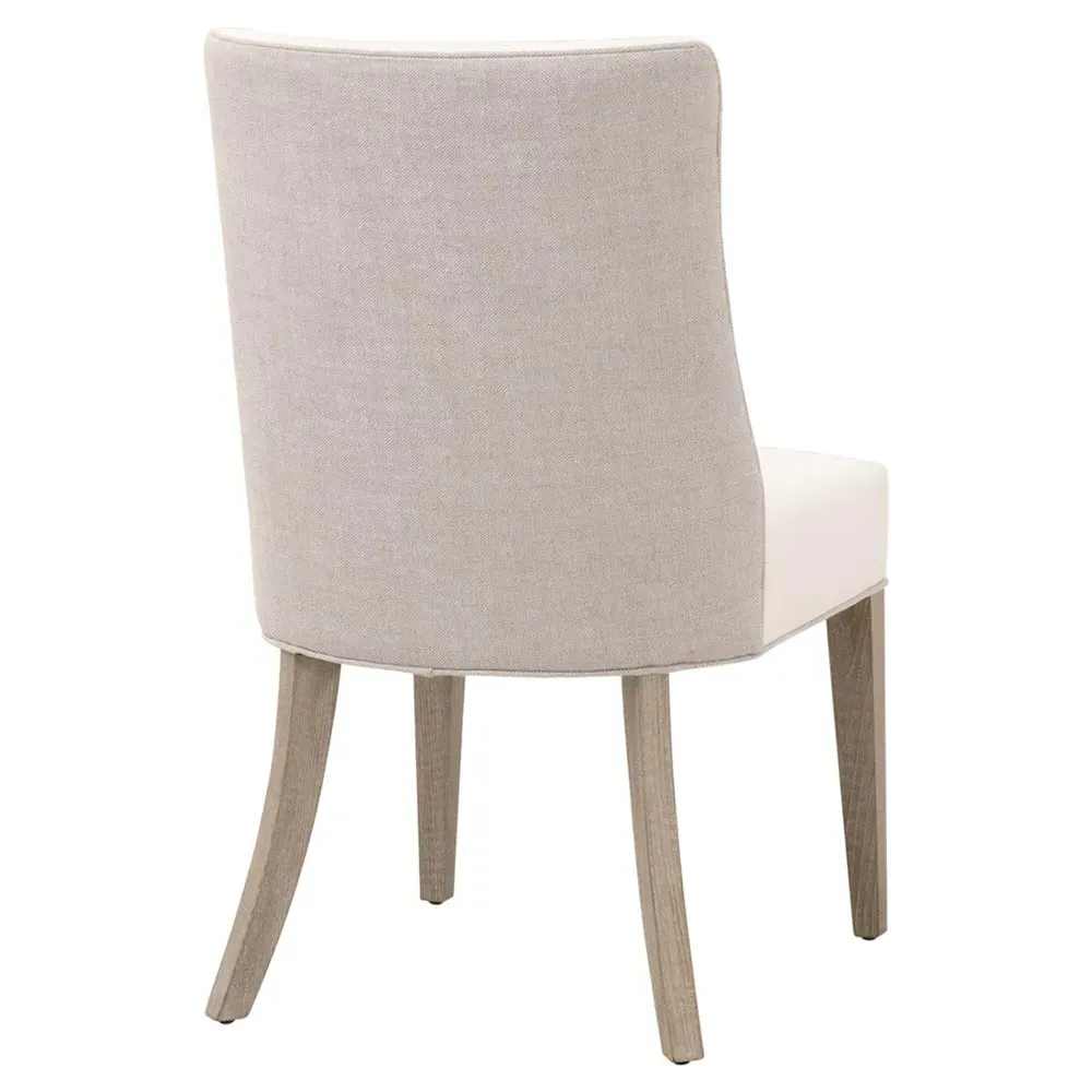 Daniel Dining Side Chair Set of 2 - White, Natural Grey Wood