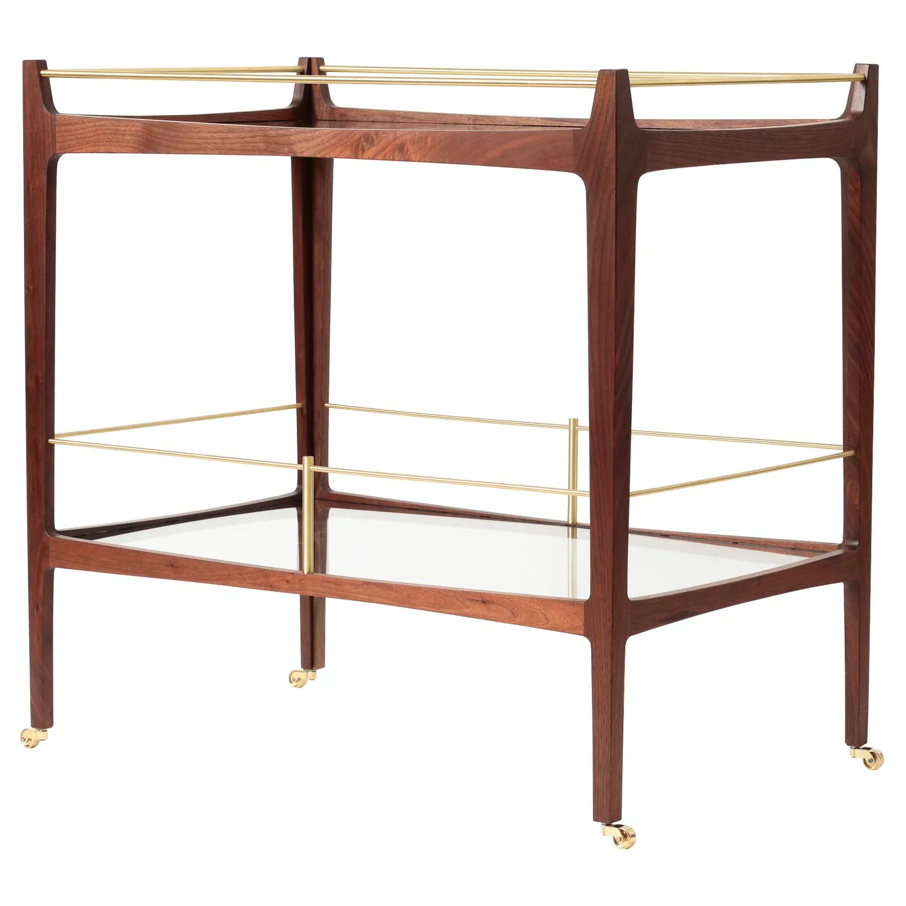 Daniel Rickey Bar Cart - Brown, Walnut