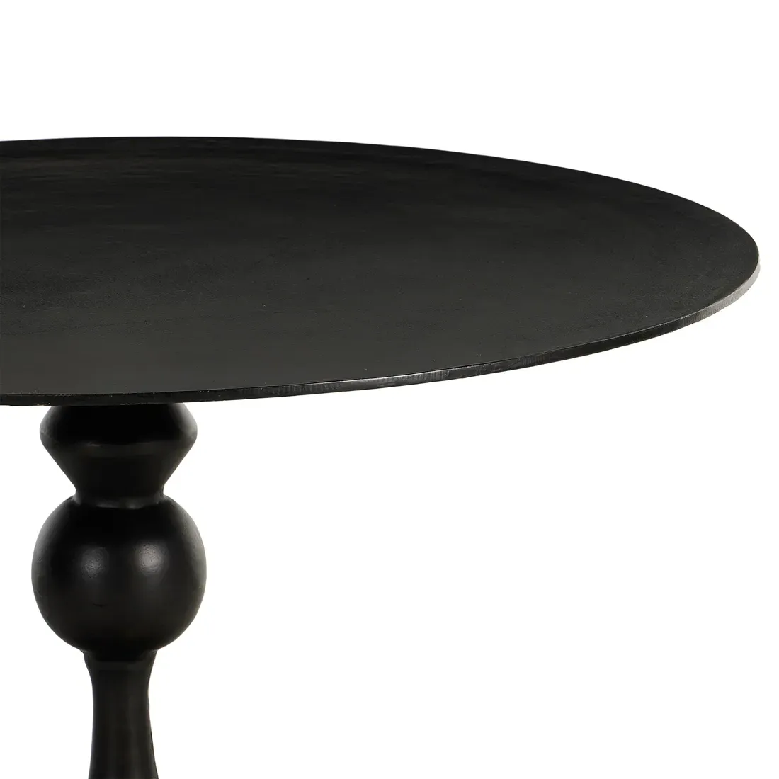 Daniel Round Bistro Dining Table - Black, Aluminum