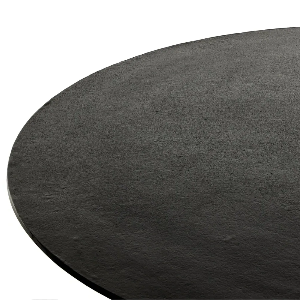Daniel Round Bistro Dining Table - Black, Aluminum