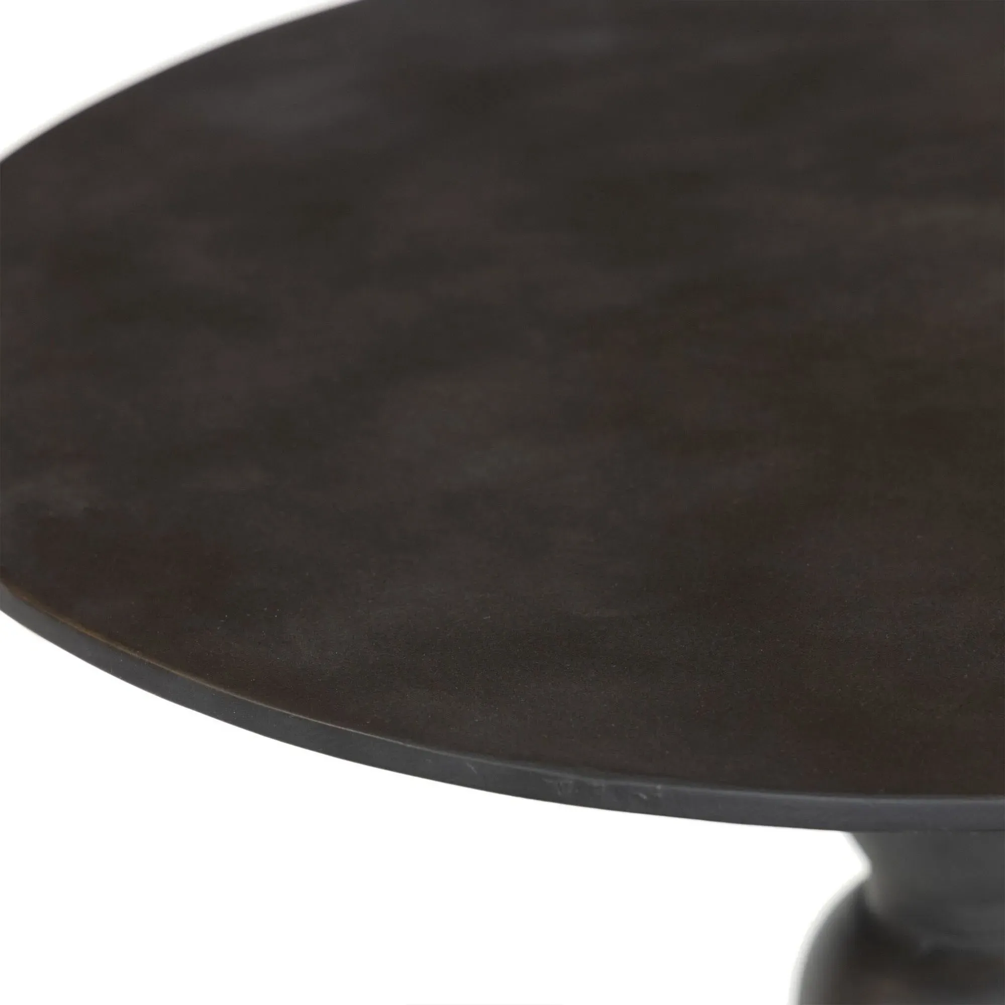 Daniel Round End Table - Black, Aluminum