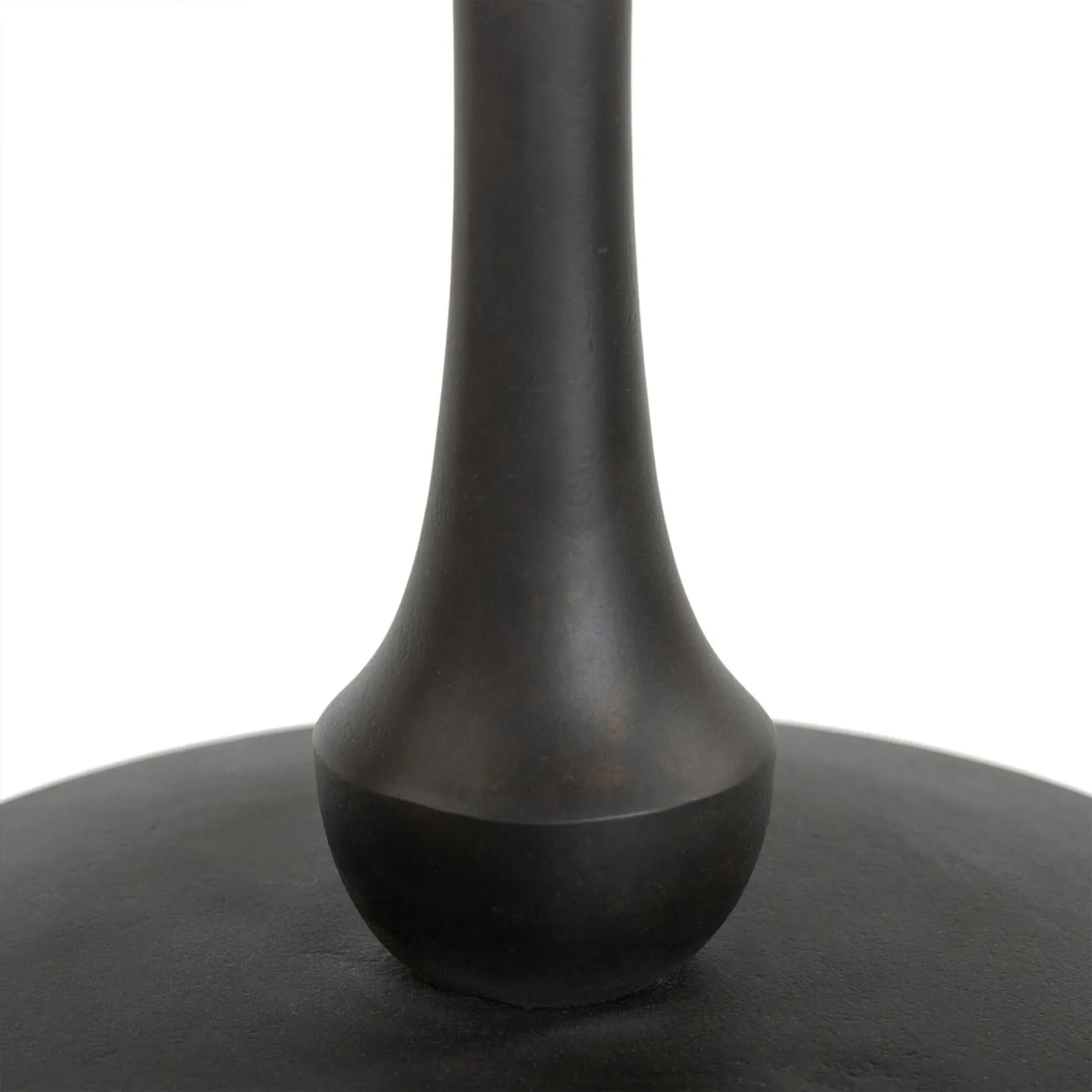 Daniel Round End Table - Black, Aluminum