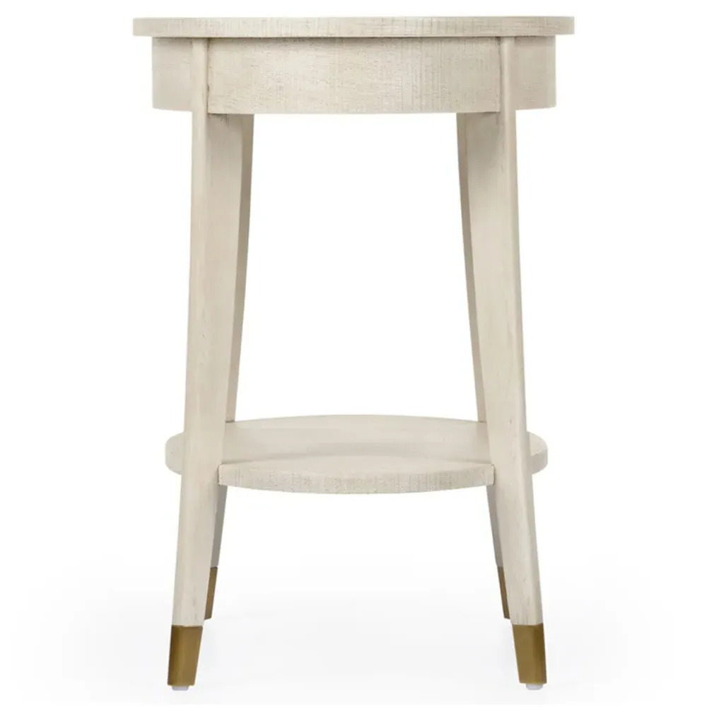 Daniella Oval Side Table - Brown, Wood