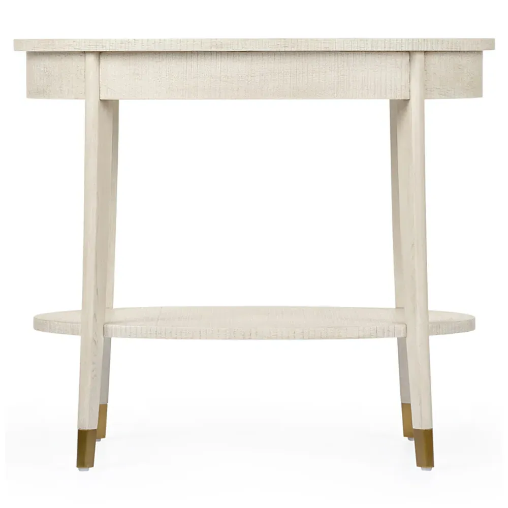 Daniella Oval Side Table - Brown, Wood image