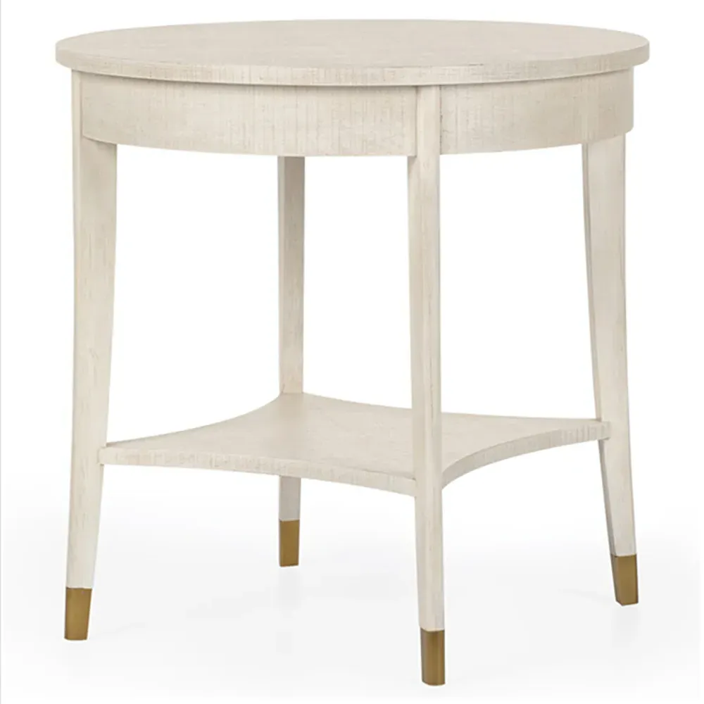 Daniella Round End Table - Brown, Oak image