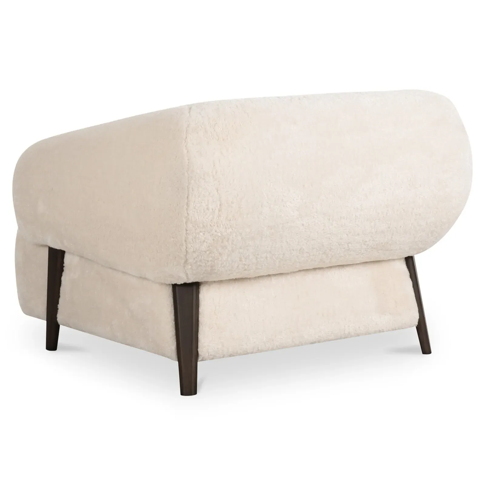 Danielle Lounge Chair - Cream, Faux Fur