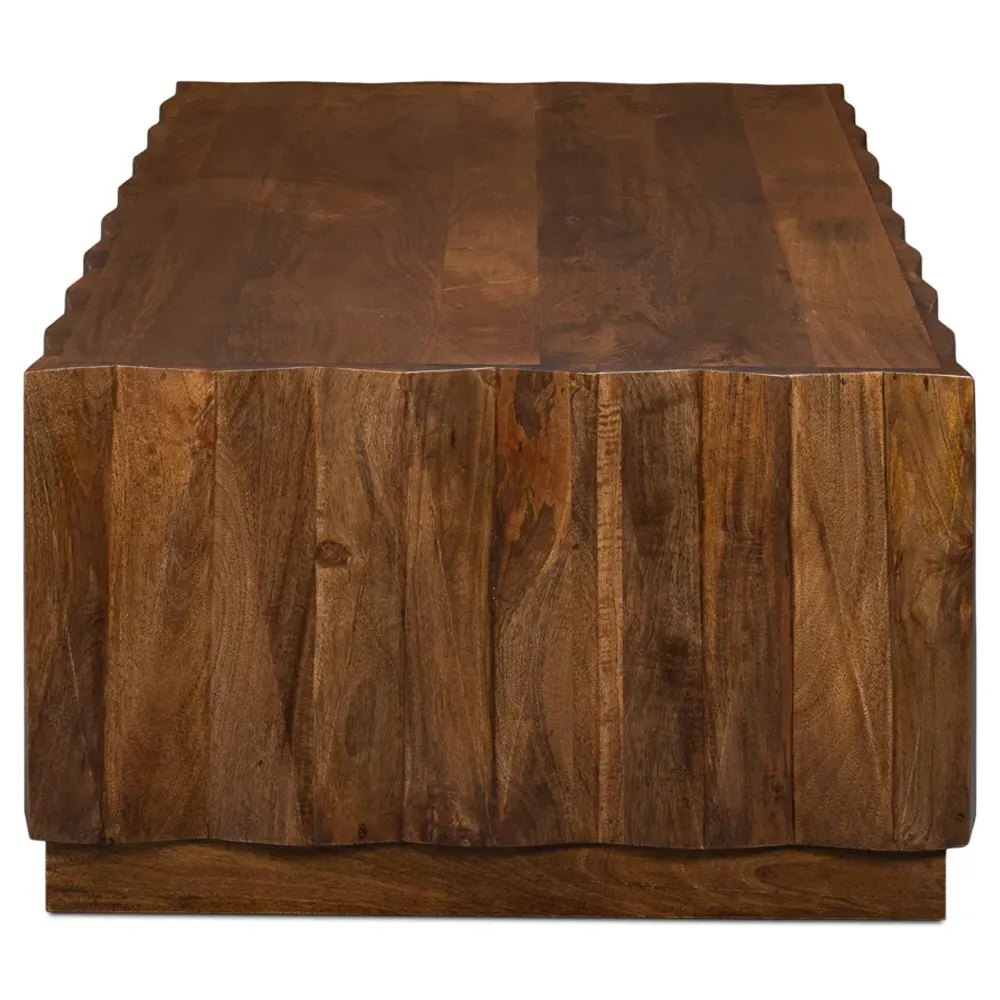Danise Rectangular Block Coffee Table - Brown, Mango Wood