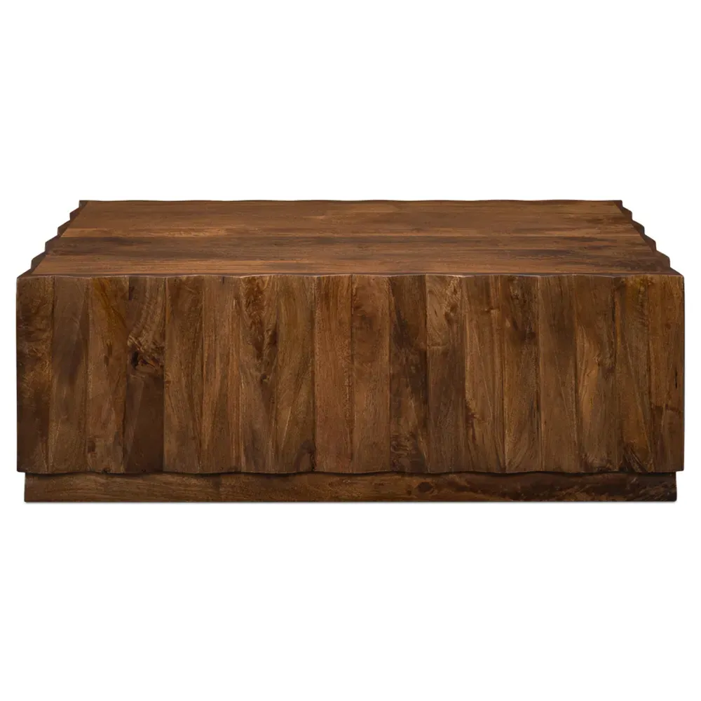 Danise Rectangular Block Coffee Table - Brown, Mango Wood image