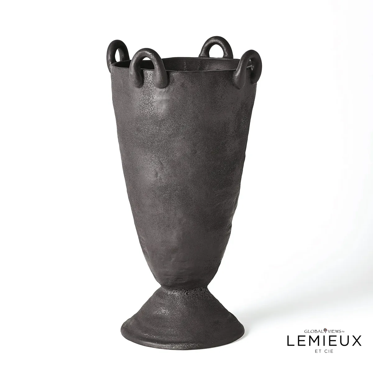 Dante Decorative Table Vase - Black, Ceramic