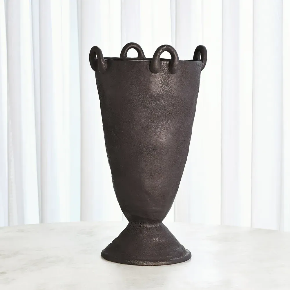 Dante Decorative Table Vase - Black, Ceramic