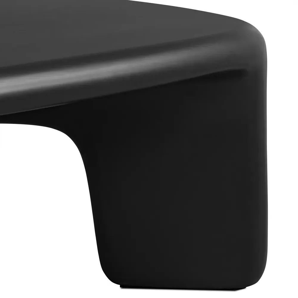 Dante Square Outdoor Coffee Table - Black, Concrete