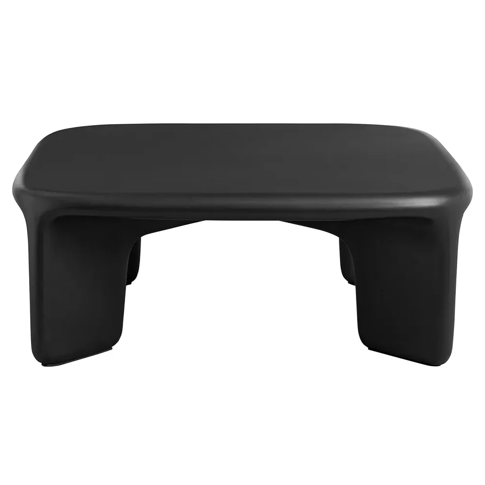 Dante Square Outdoor Coffee Table - Black, Concrete image