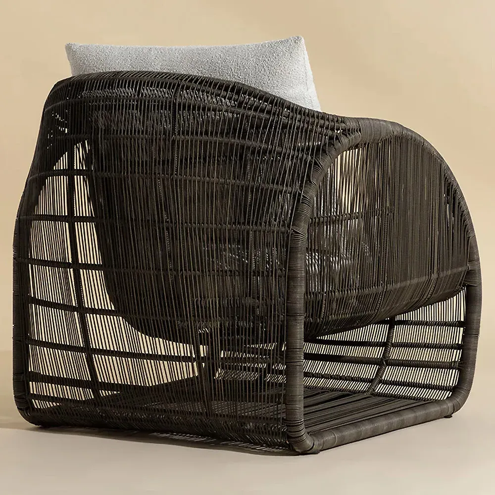 Danva Outdoor Lounge Chair - Cream, Boucle