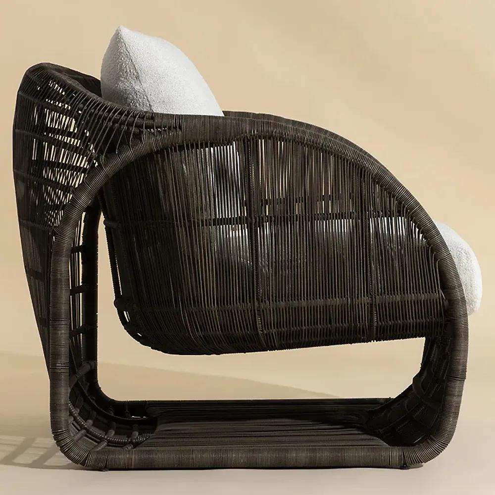 Danva Outdoor Lounge Chair - Cream, Boucle