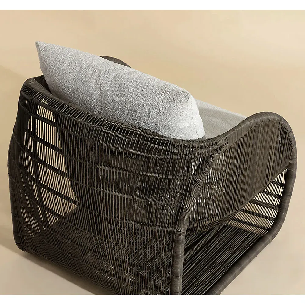 Danva Outdoor Lounge Chair - Cream, Boucle