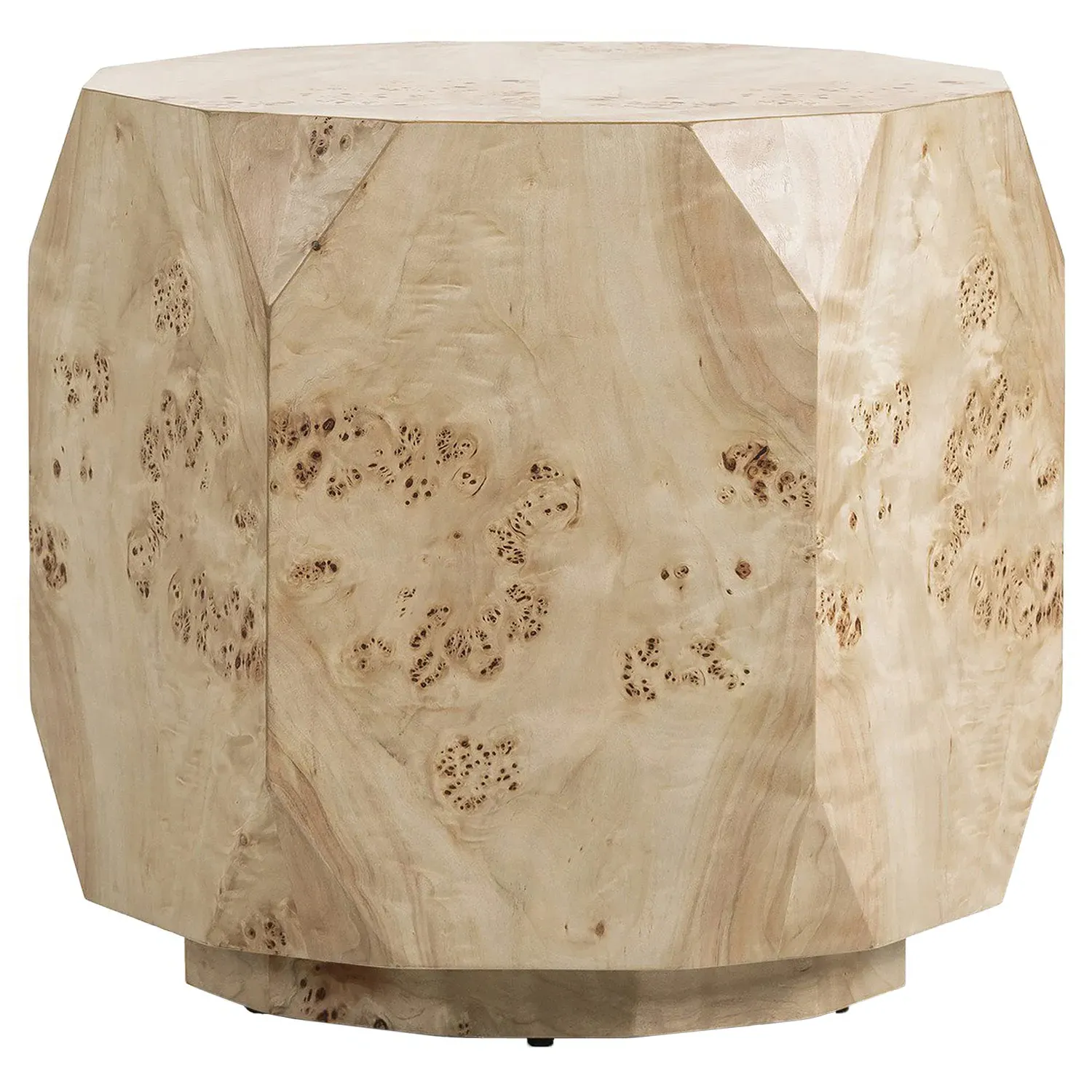 Daphne End Table - Light Brown, Burl Wood image