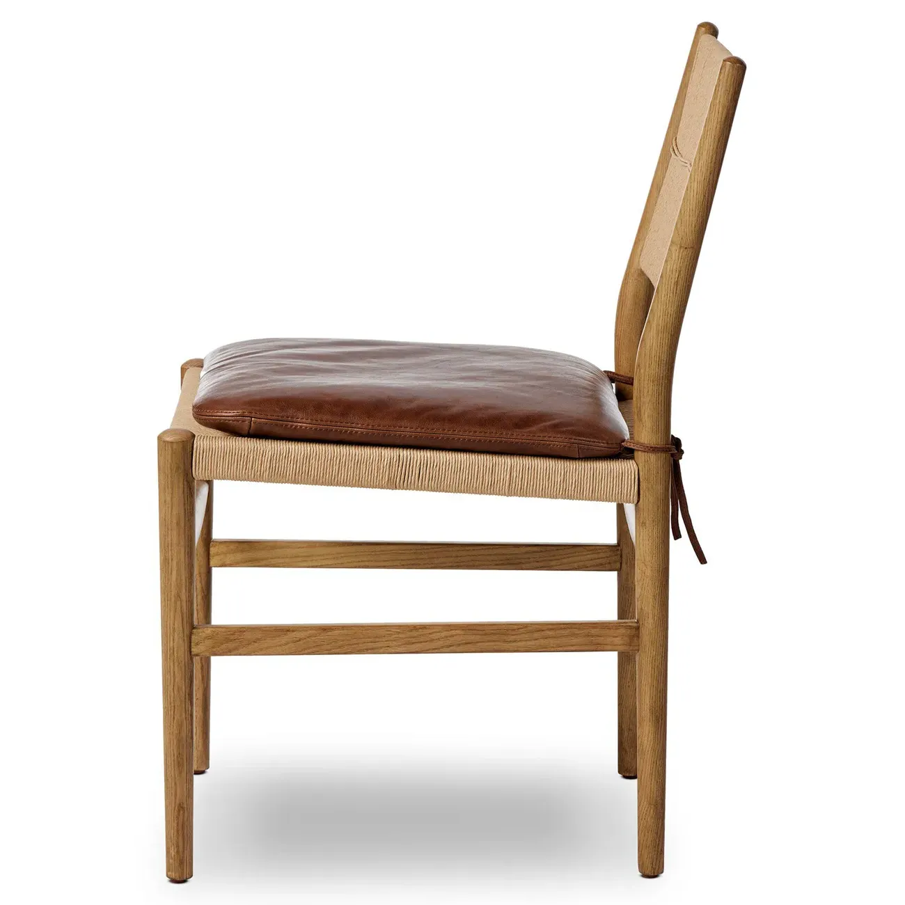 Dara Dining Chair with Leather Cushion - Dulane Mahogany, Ash