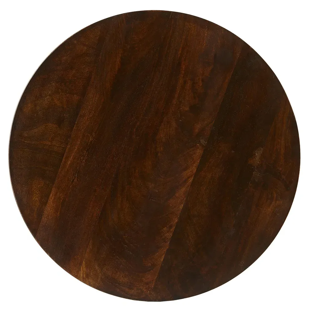 Darby Sculpted Accent Side Table - Brown, Walnut