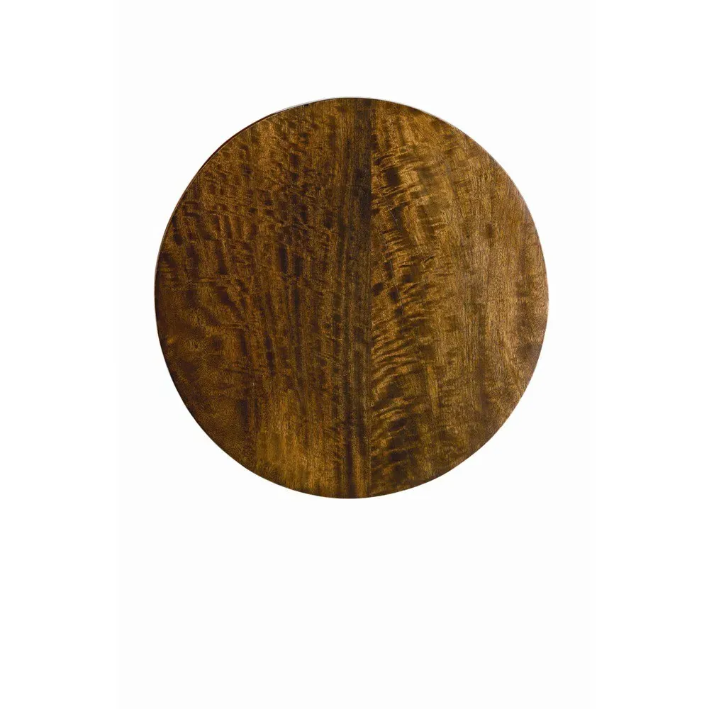 Darby Sculpted Accent Side Table - Brown, Walnut