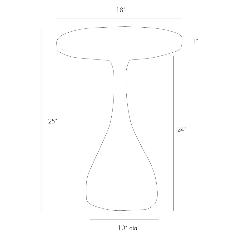 Darby Sculpted Accent Side Table - Brown, Walnut
