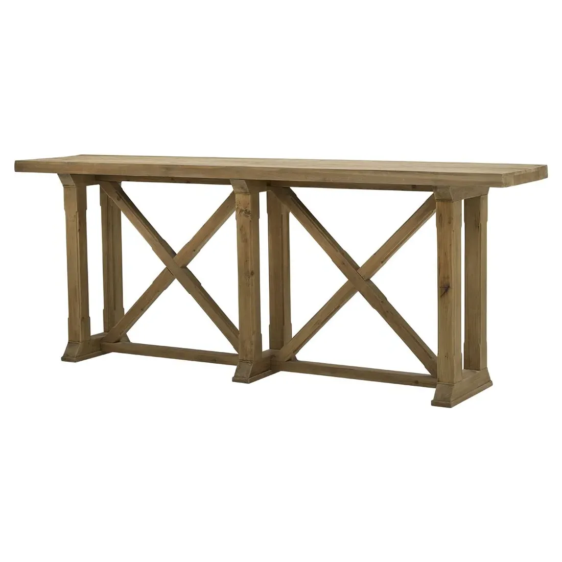 Darci Rectangular Console Table - Brown, Reclaimed Wood