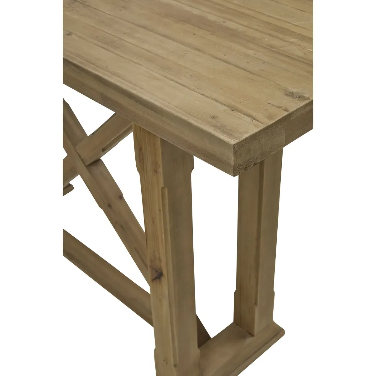 Darci Rectangular Console Table - Brown, Reclaimed Wood