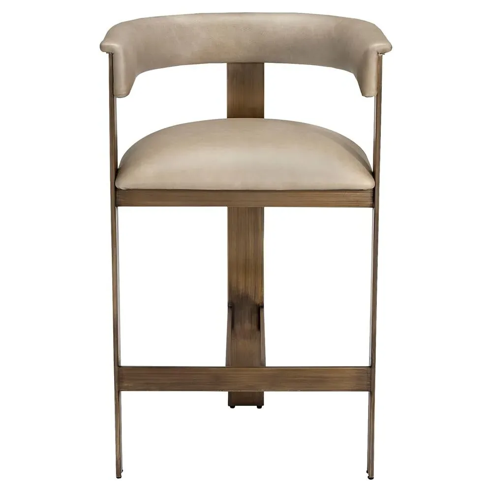 Darcy Counter Stool - Taupe, Leather image