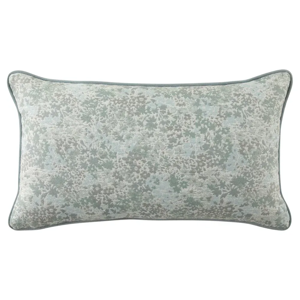 Darcy Floral Indoor Outdoor Lumbar Pillow - Blue, Acrylic image